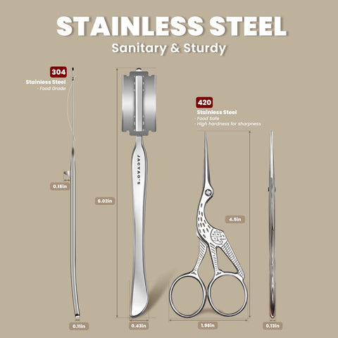 JACYAO'S sourdough scissors with sharp tips for delicate patterns.