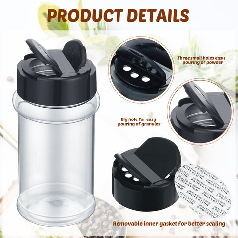 Jadive bilateral-lid opening jars shake spices evenly during cooking.