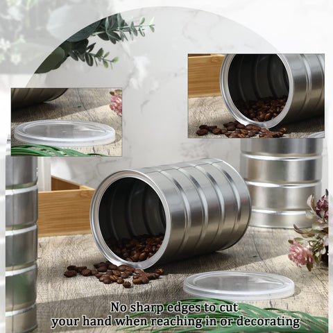 Jadive blank silver cans for DIY crafts and personalization.