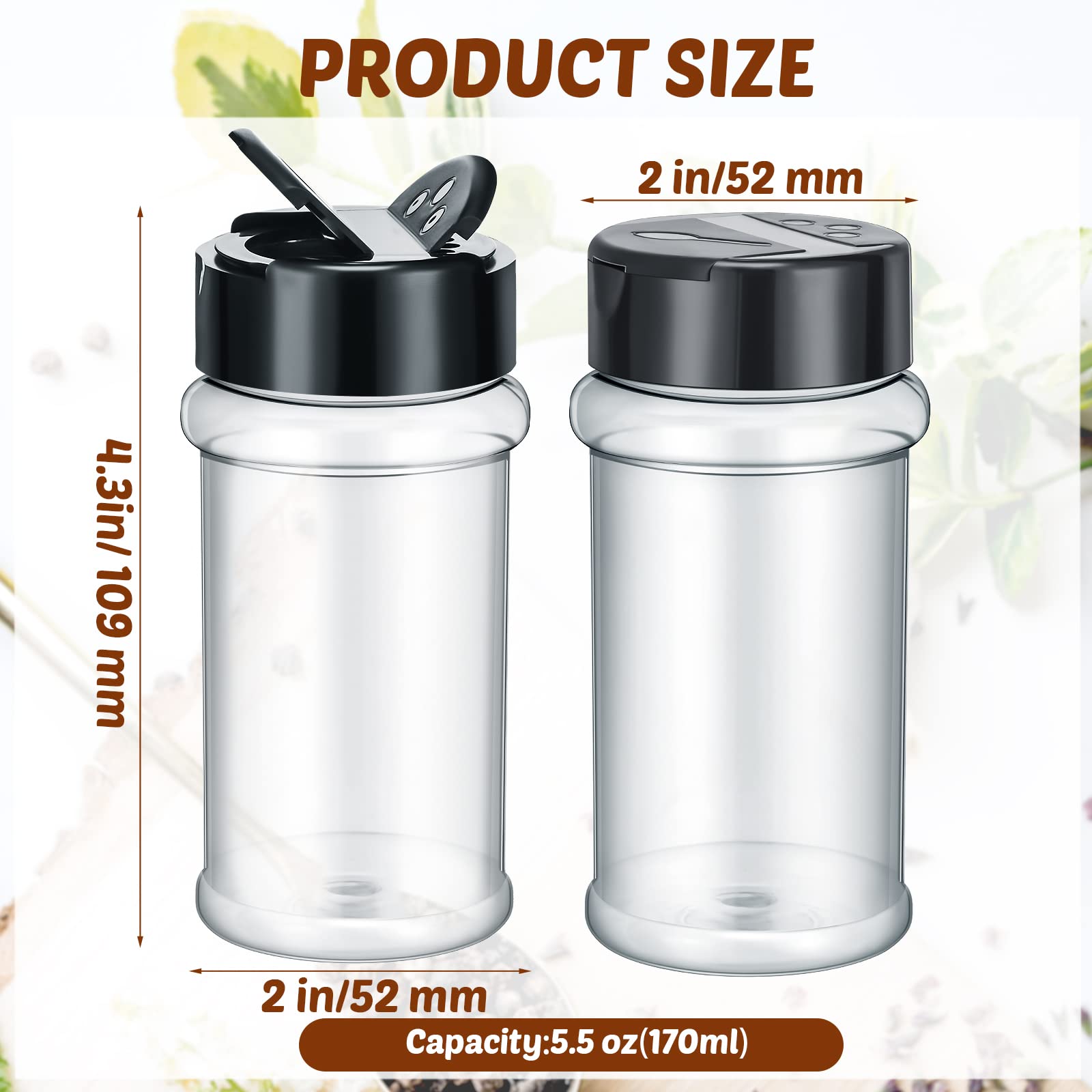 Jadive clear spice containers show contents at a glance for quick prep.