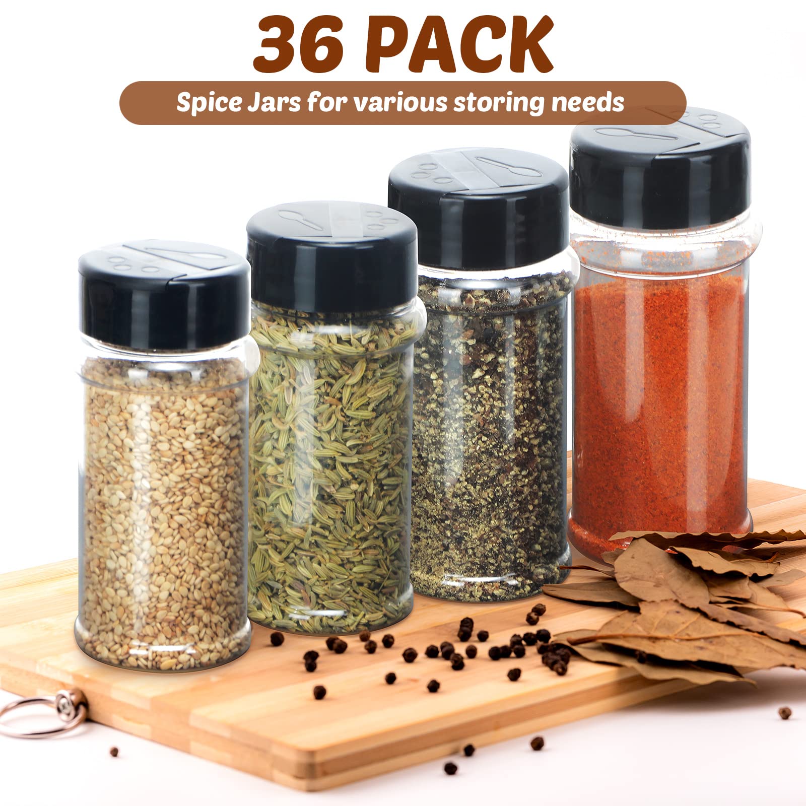 Jadive spice powder containers keep dry ingredients neatly organized.