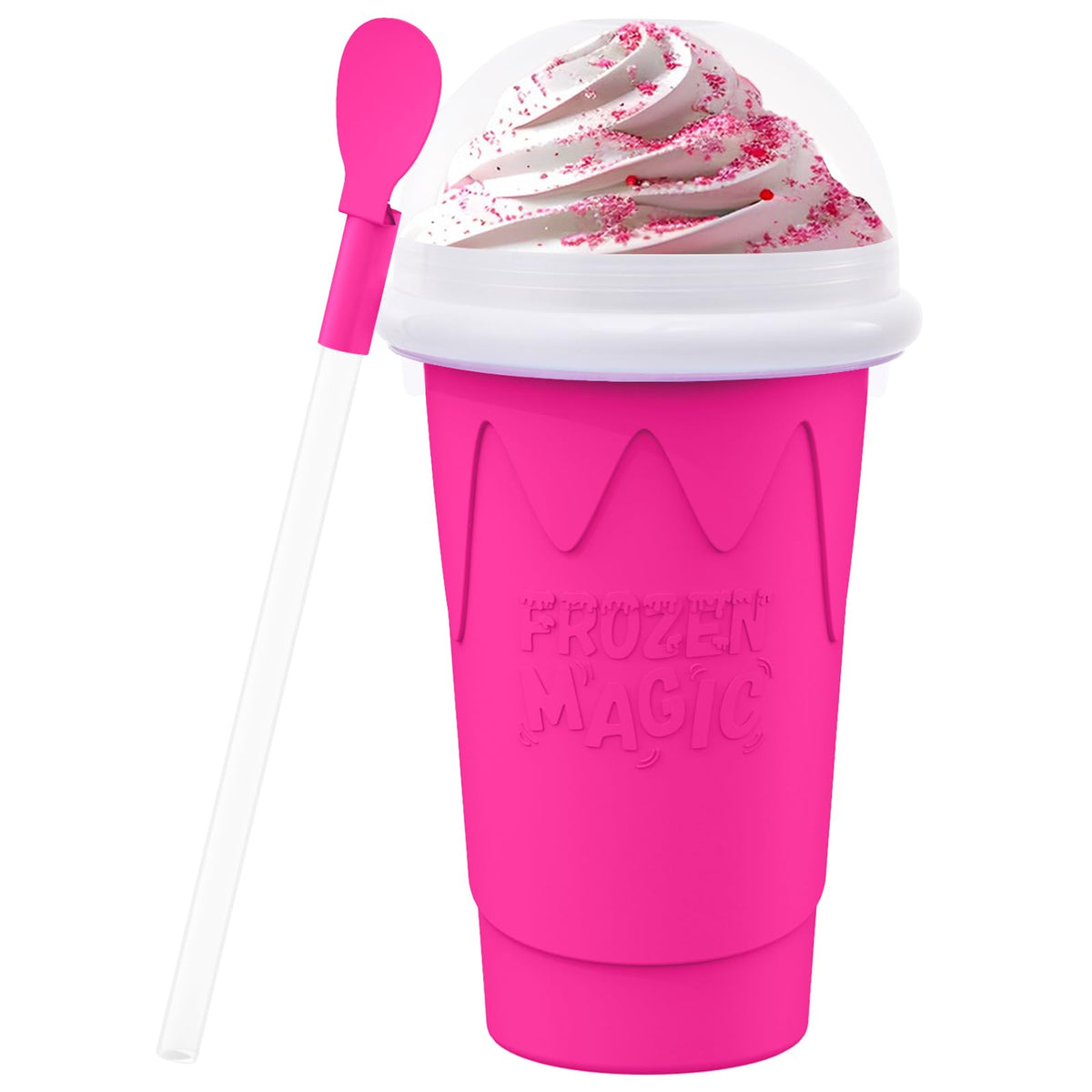 Jairuty 500ml pink slushie cup product shot showing large capacity for sharing.