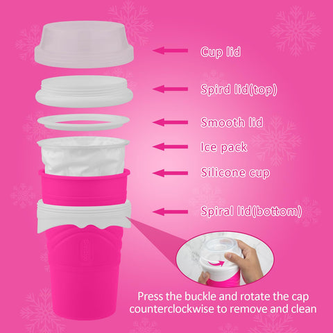 Jairuty slush cup with travel lid fits gym, office, and car usage