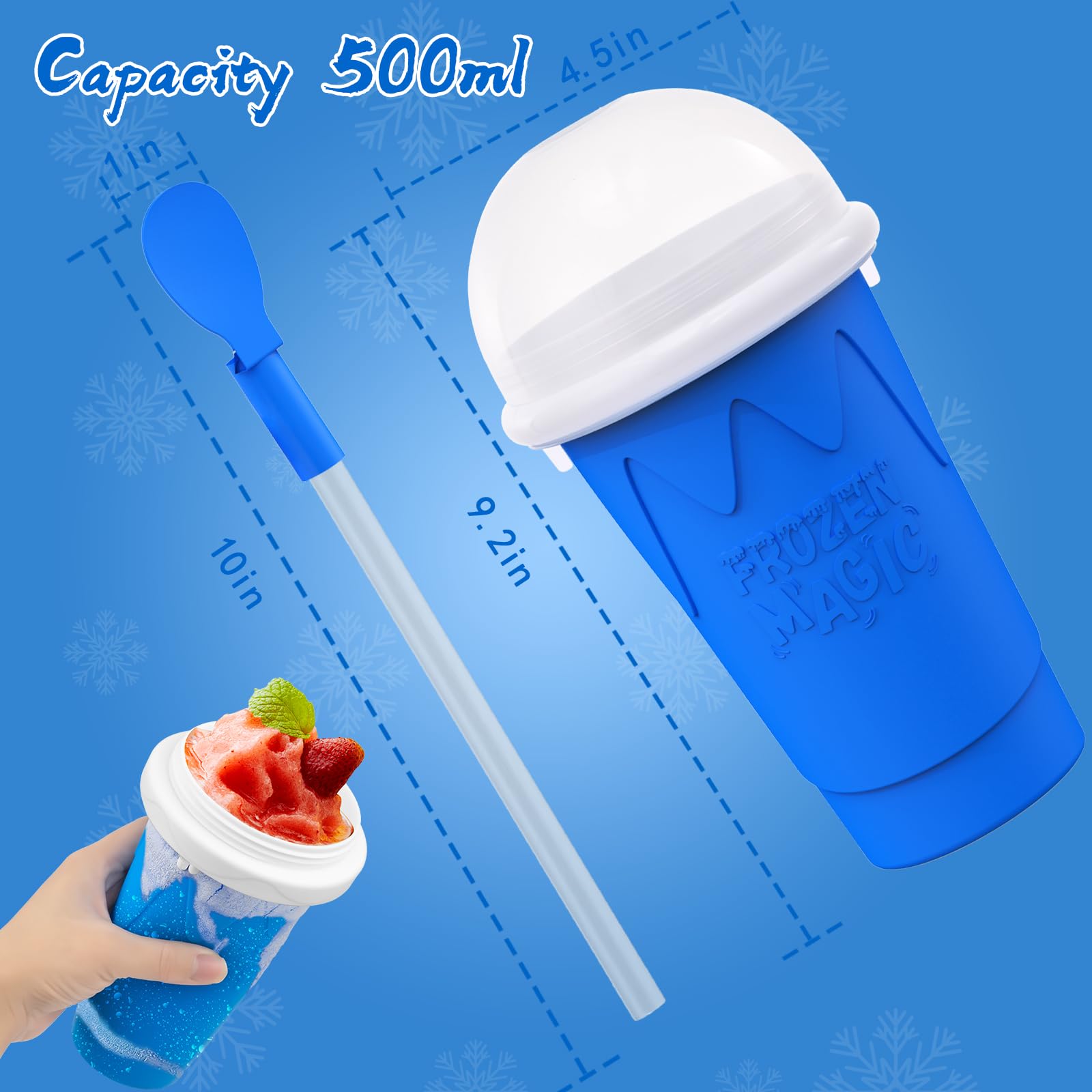 Jairuty slushie cup made with food grade silicone for safe, reusable use