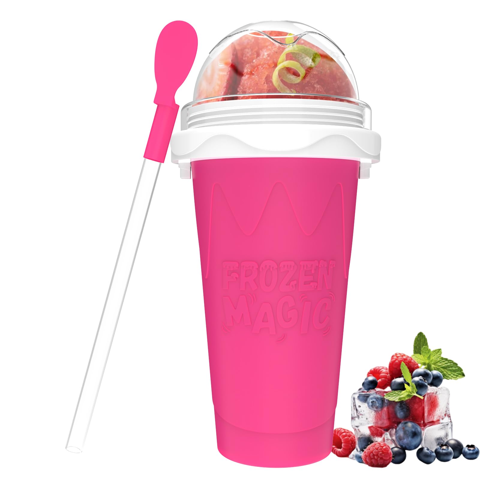 Jairuty Slushie Cup with frozen liquid ready for instant cold drinks