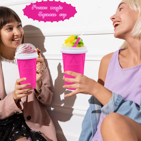 Gift-ready Jairuty slushie cup in pink ideal for friends.