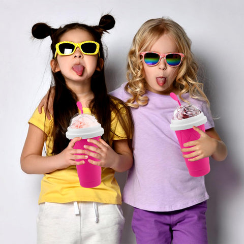 Jairuty pink slushie cup two-in-one dessert option