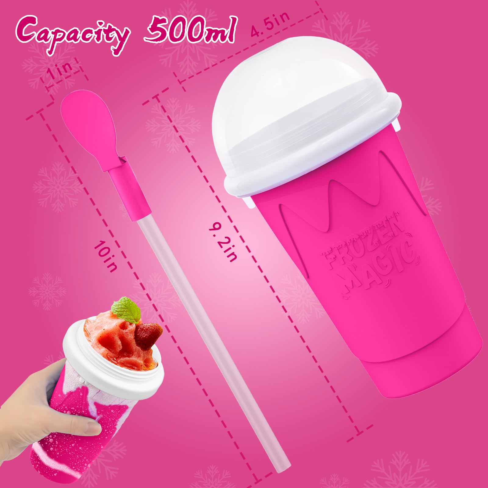 2-in-1 spoon design shown for scooping and sipping.