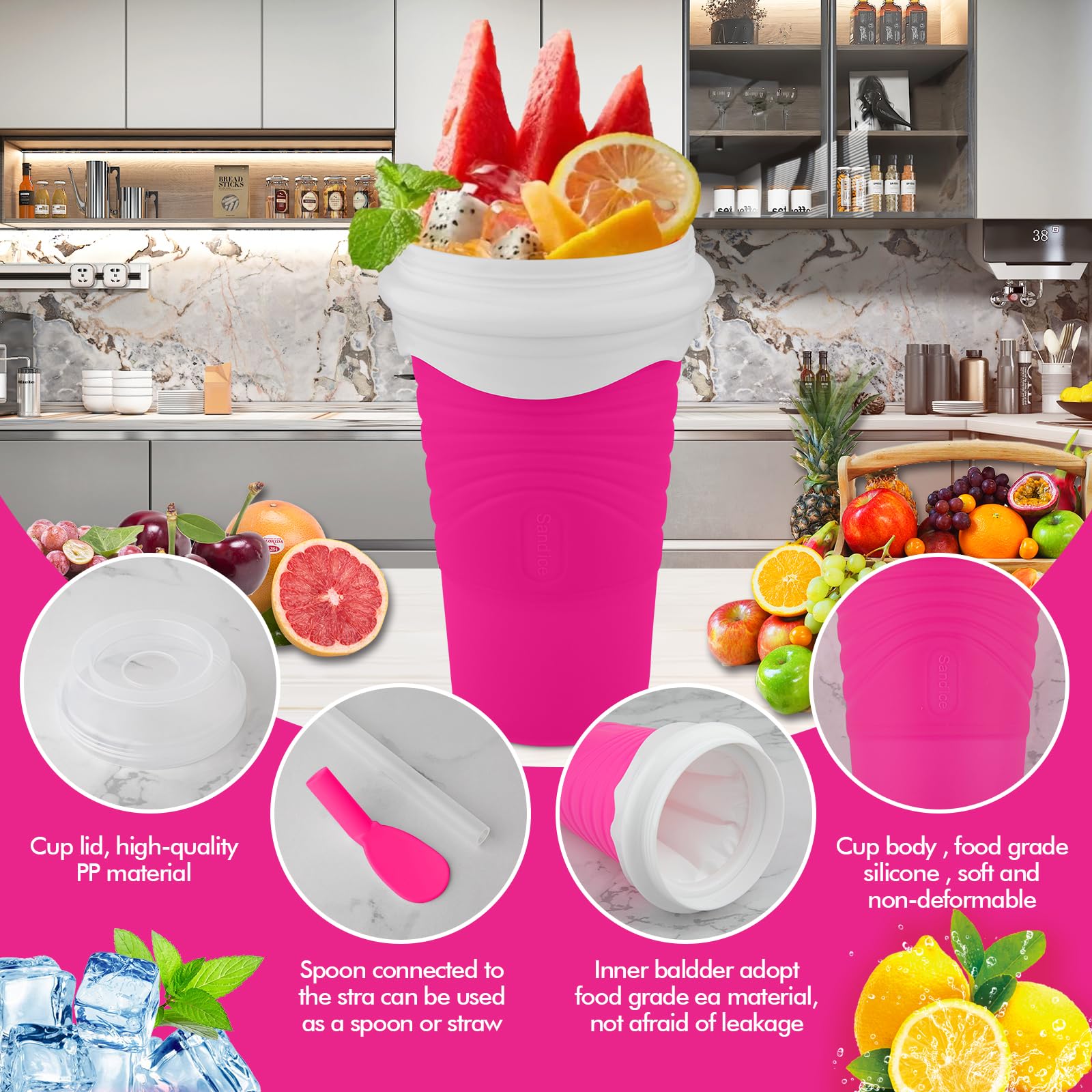 Jairuty BPA-free silicone cup supports safe reusable slush making