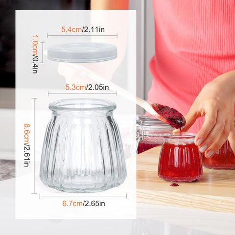 Jaisie.W 4 oz jar with airtight lid keeps honey and jams fresh.