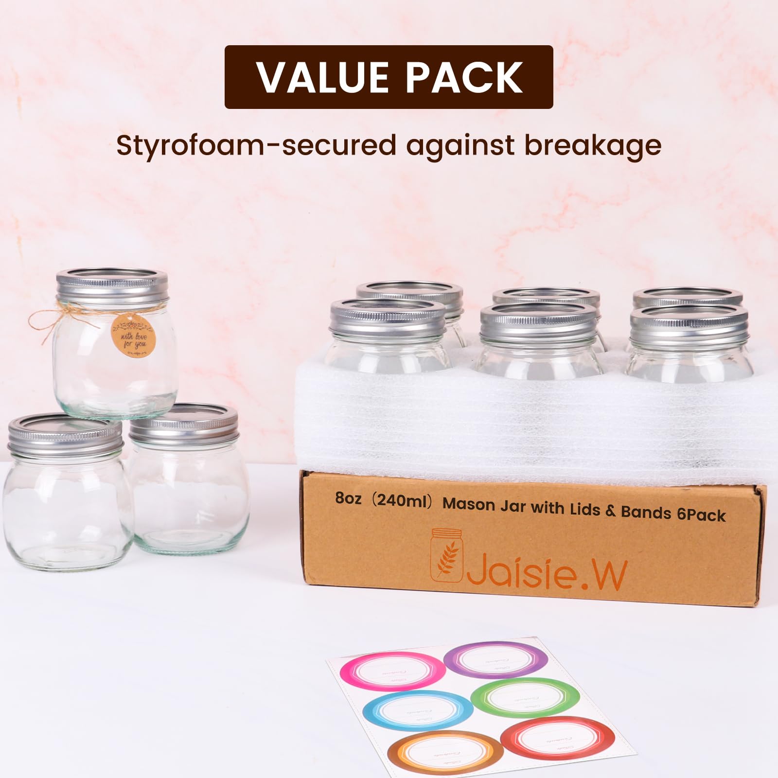 Jaisie.W craft dessert decor jar for layered treats and DIY projects.