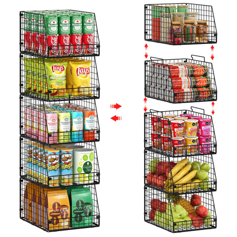 Jakyitvi 5-pack stackable wire basket to save counter space.