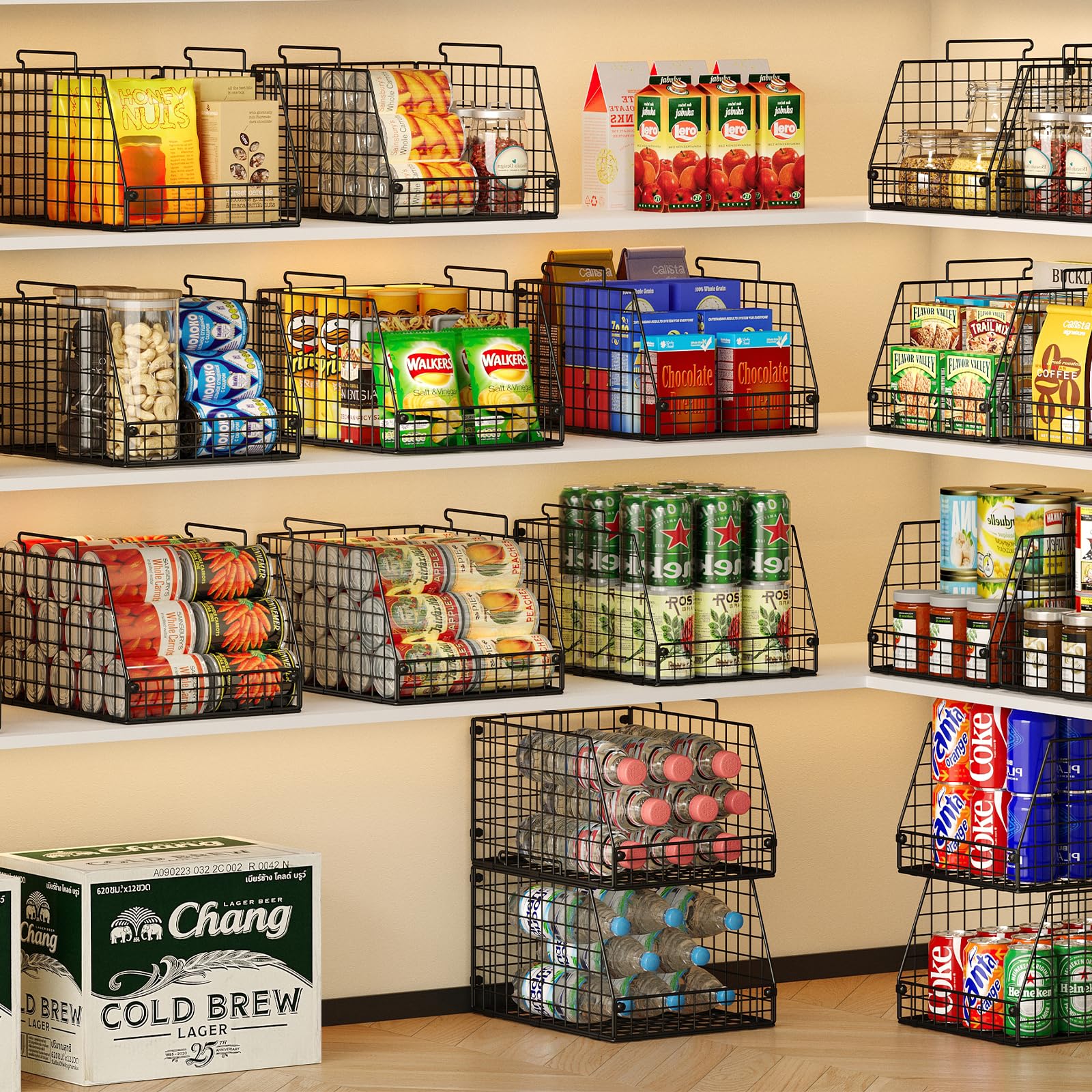 Jakyitvi stackable kitchen storage side view, maximizes counter space.