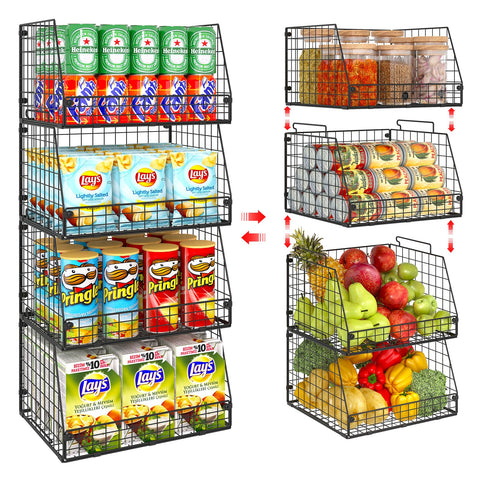 Jakyitvi XXL stackable basket front view for quick access to fruits and snacks.
