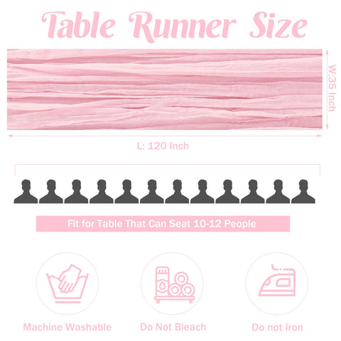 JALANCY pink gauze chair sash for chic seating arrangements.