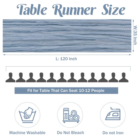 JALANCY gauze table runner for party decorations and gift wrapping
