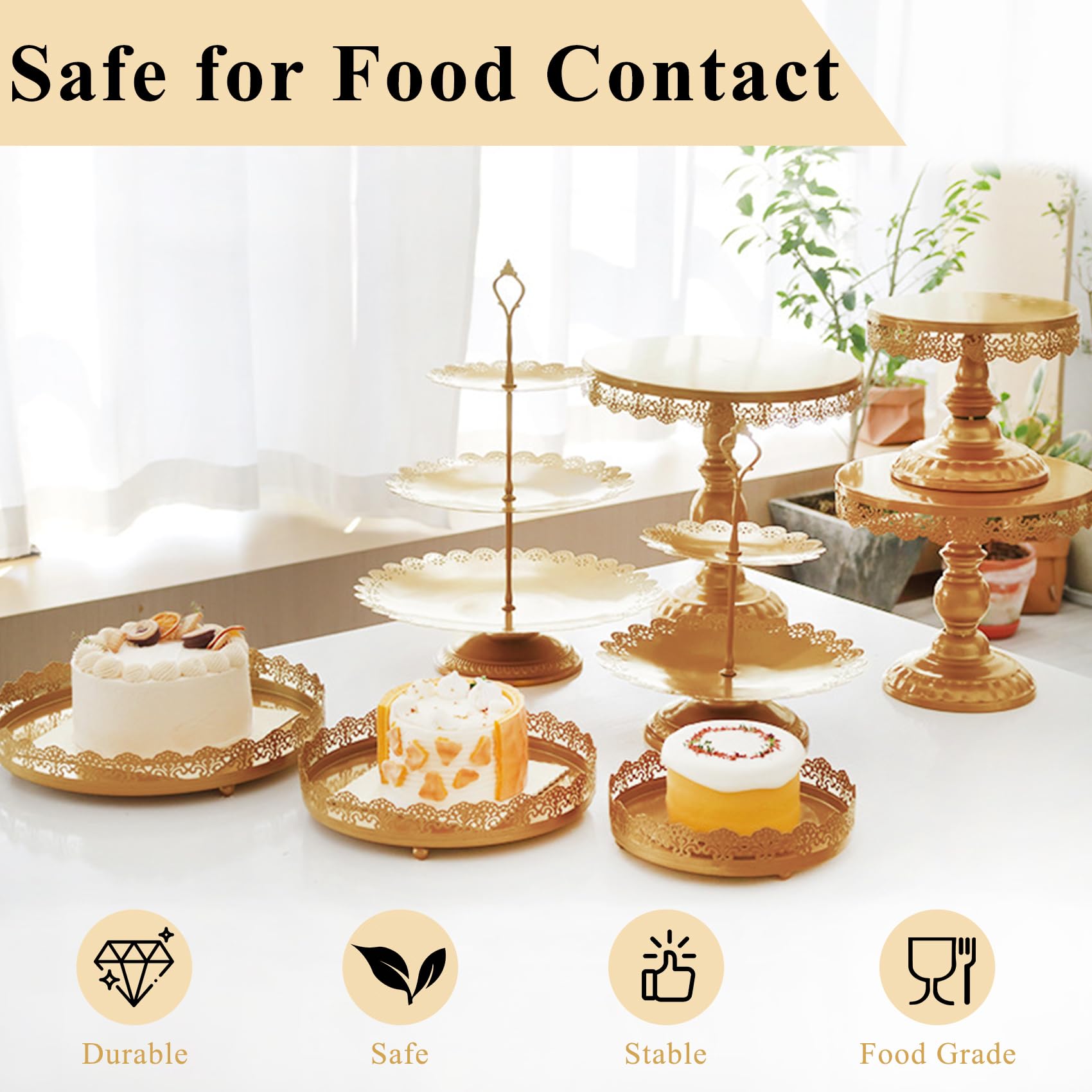 JALANCY food-safe metal stands allow safe direct food contact.