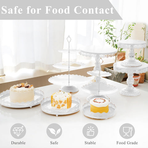 JALANCY mixed-sizes cake stands with base ideal for layered displays.