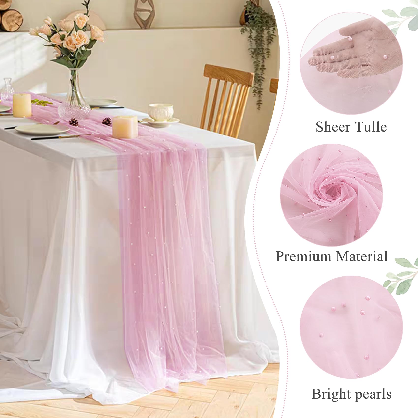 JALANCY pink Valentine decor on rectangular table setting creating romantic ambiance.