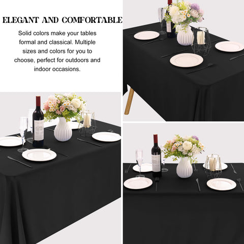 JALANCY black polyester tablecloth ideal for buffets and displays