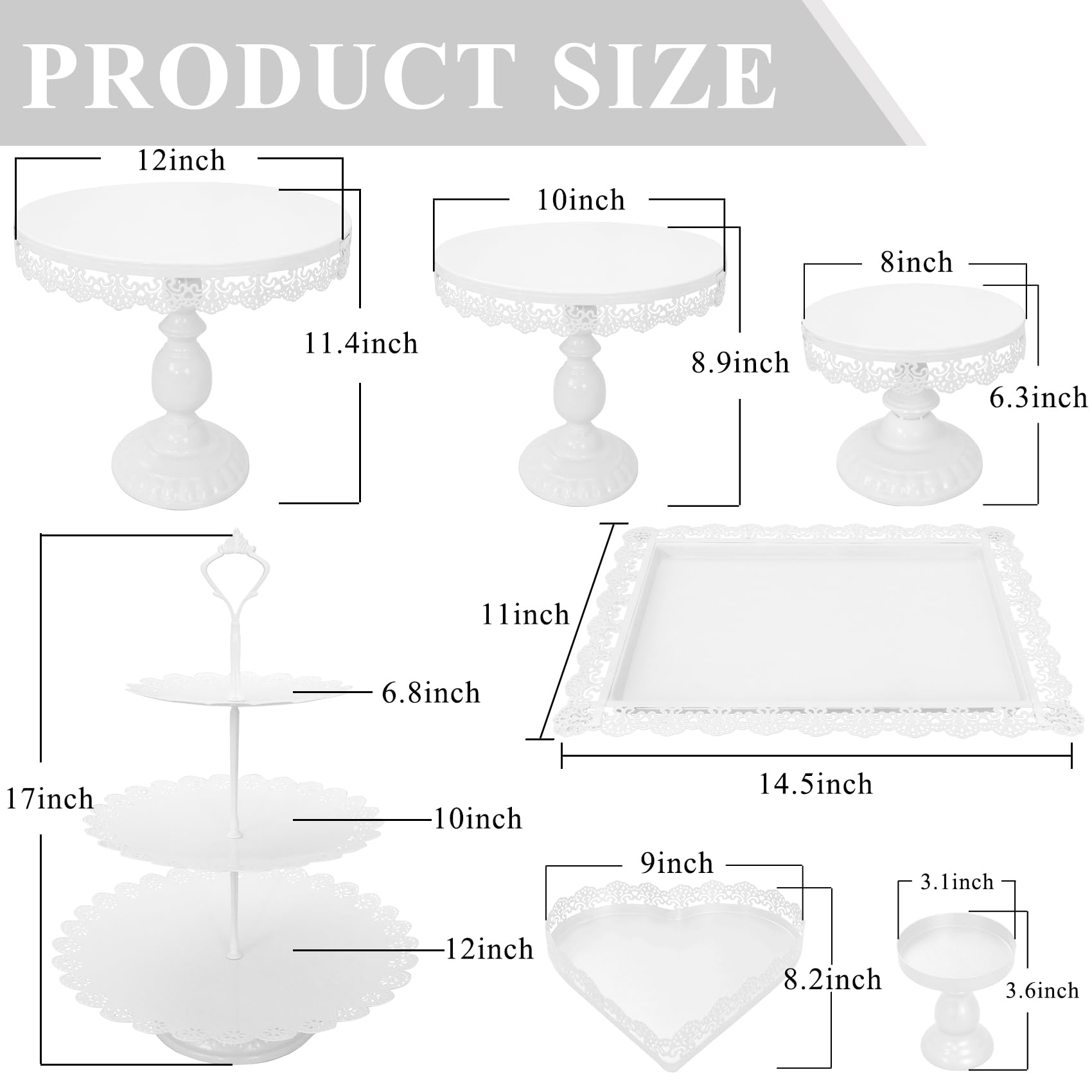 JALANCY rectangular cake stand tray for versatile appetizers and desserts.