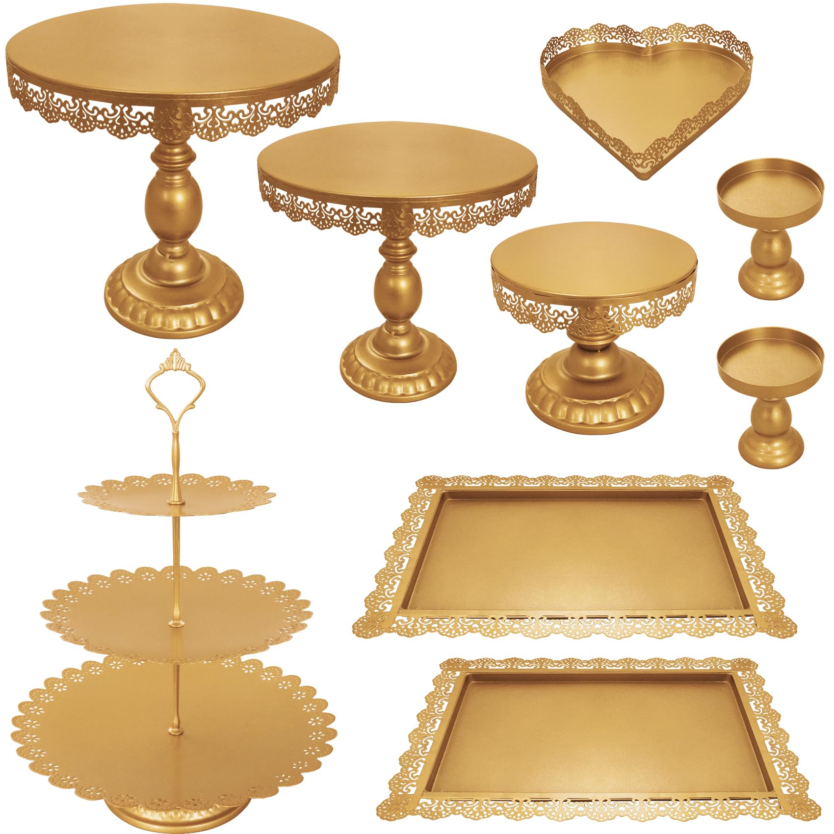 JALANCY 9-piece cake stand set ready for elegant dessert display.