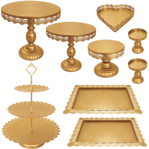 JALANCY 9-piece cake stand set ready for elegant dessert display.