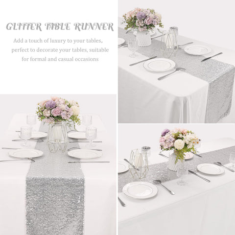 JALANCY sequin table runner for baby showers brightens dessert tables