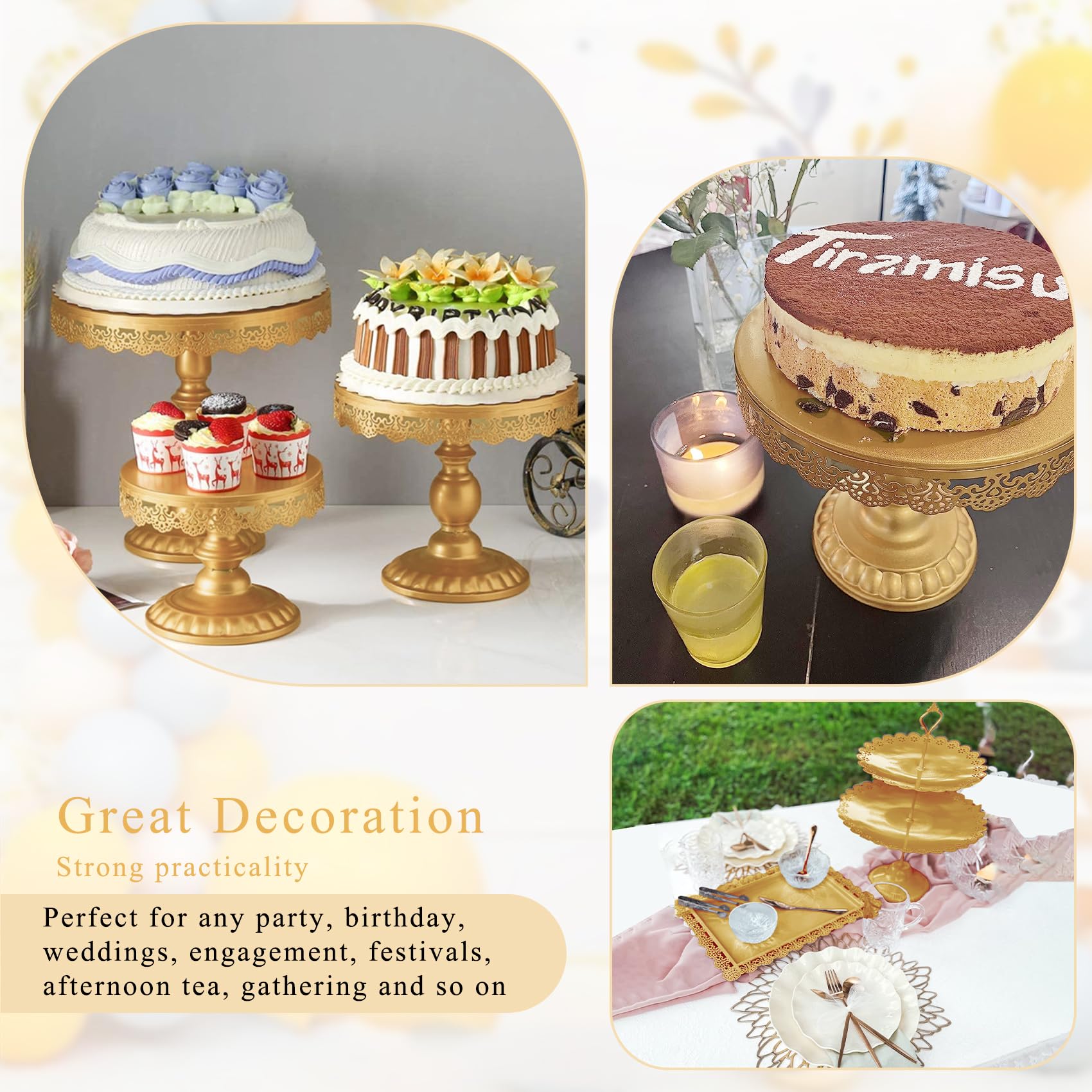 JALANCY versatile trays for cakes, cookies, fruits, and more.