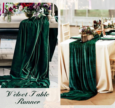 JALANCY velvet table runner complements rustic, farmhouse, and modern table decor.