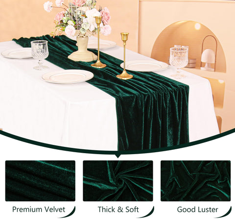 JALANCY velvet runner edge stitching detail adds durability and luxury.