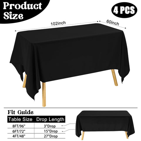 JALANCY rectangular tablecloth at weddings with neat hems for a polished look