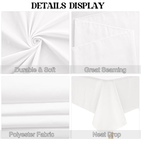 JALANCY wedding table setup with white tablecloth for elegant decor