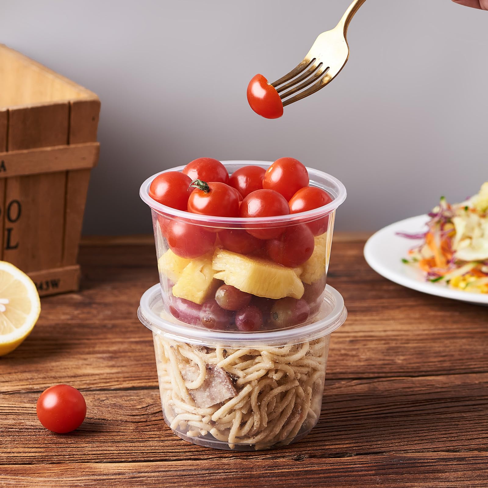 Jaluxing deli container with lid designed for top-shelf dishwasher cleaning