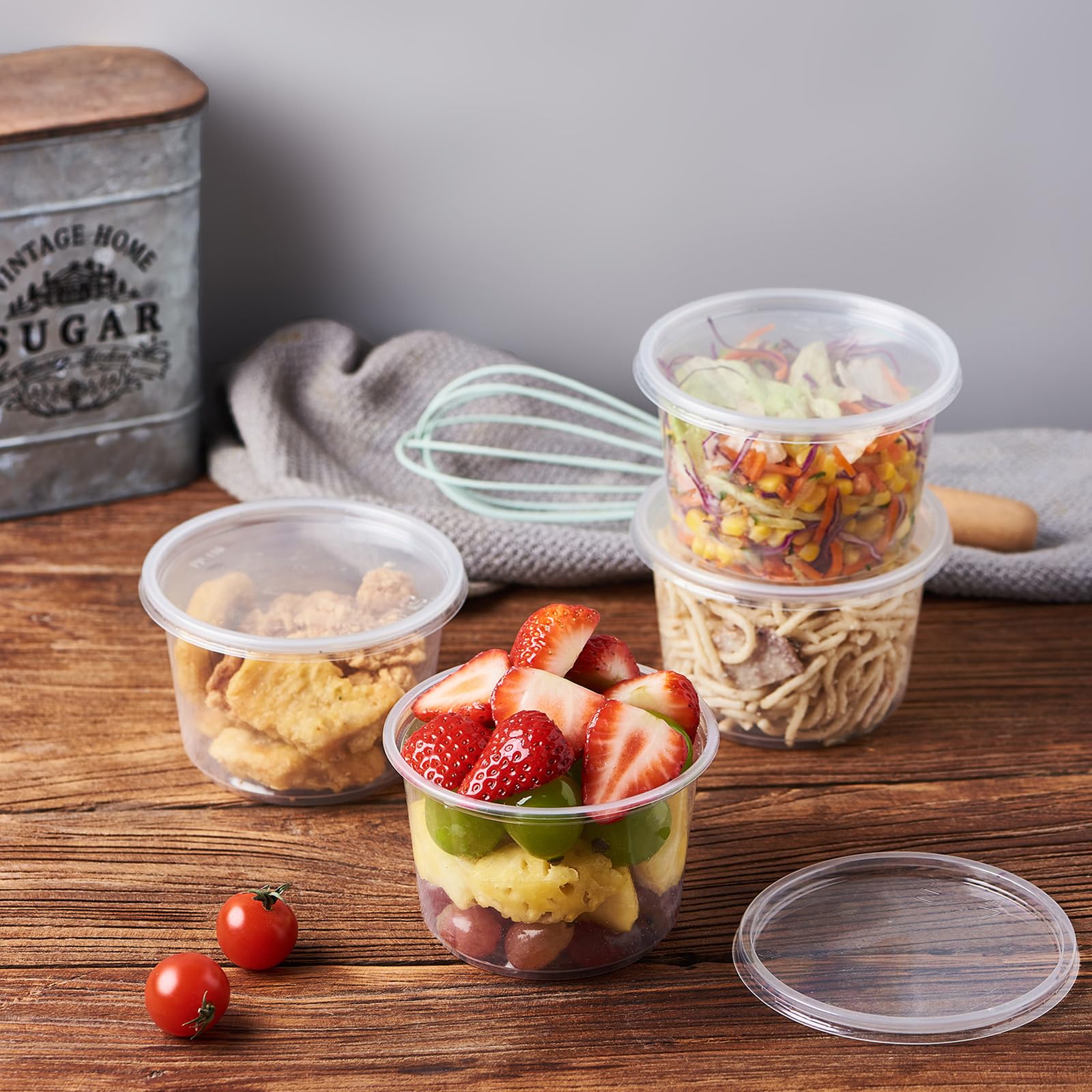 Jaluxing 16 oz deli container suitable for microwave reheating