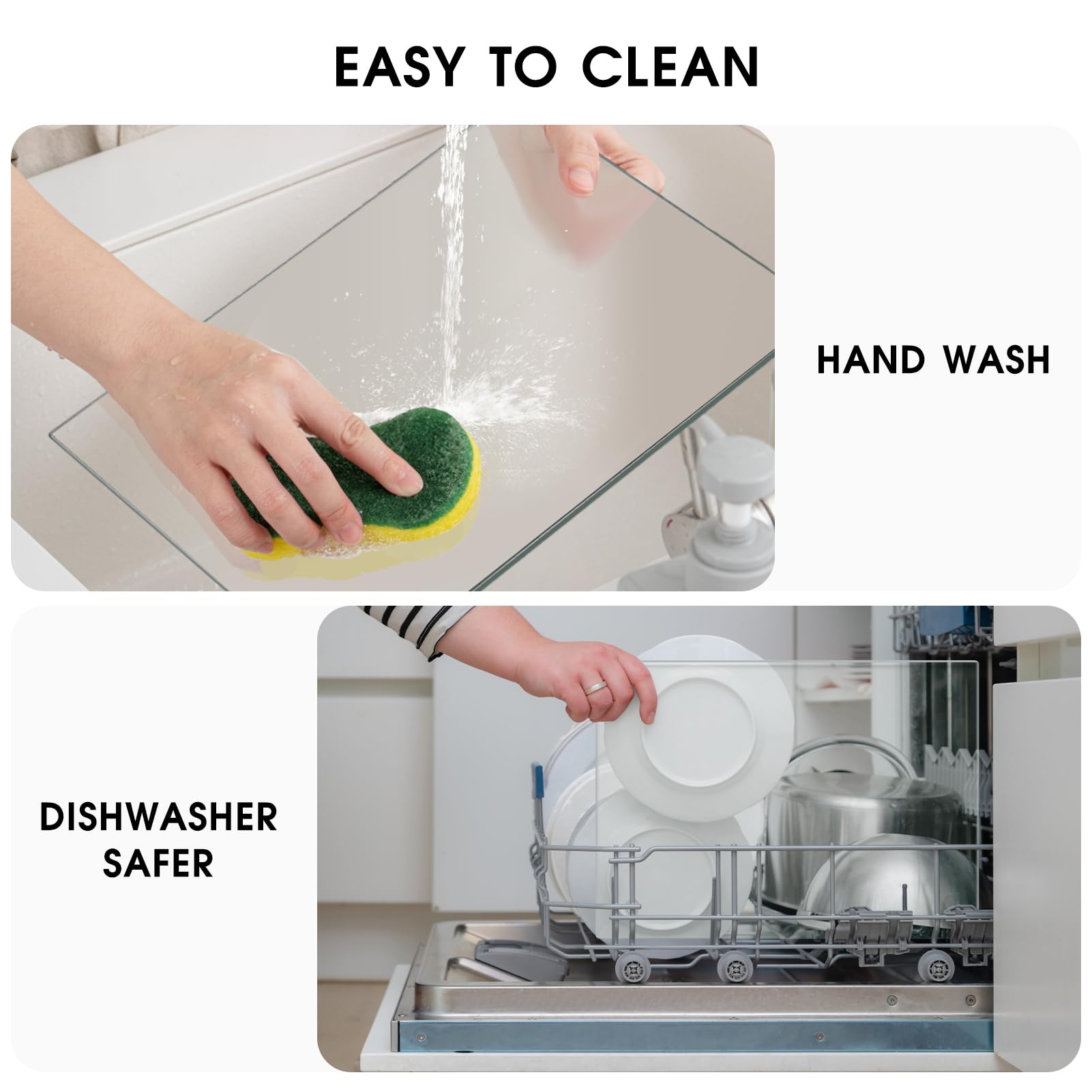 JAMBALAY tempered glass resists heat up to 716°F for hot-pan use