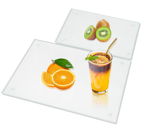 JAMBALAY glass board doubles as a decorative trivet or spoon rest.