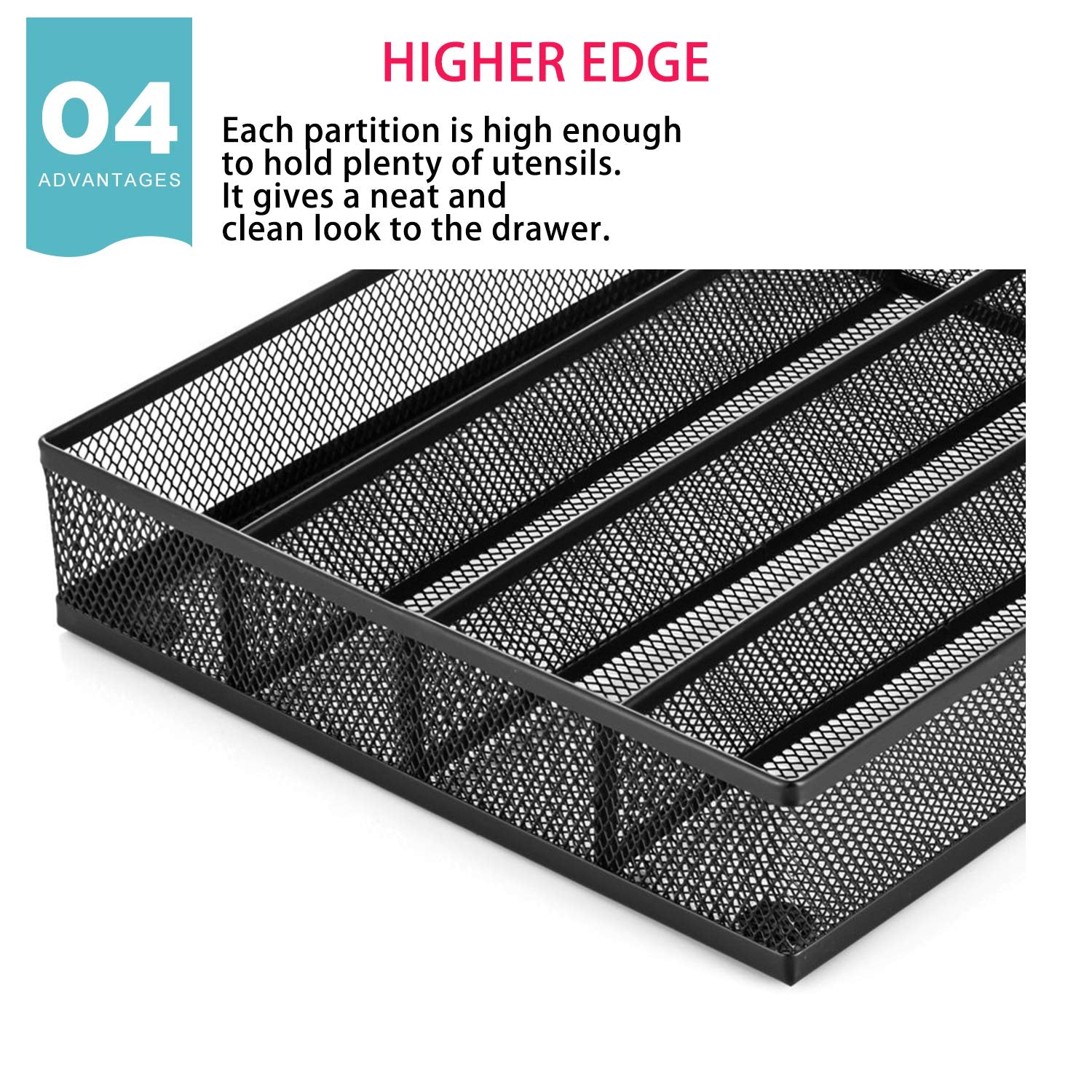 Jane Eyre black epoxy finish on organizer for durable use