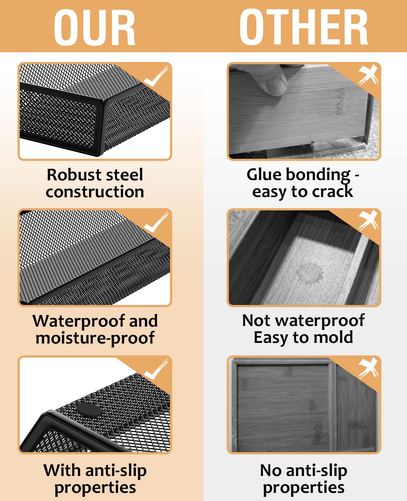 JANE EYRE easy-clean surface suitable for daily kitchen organization.