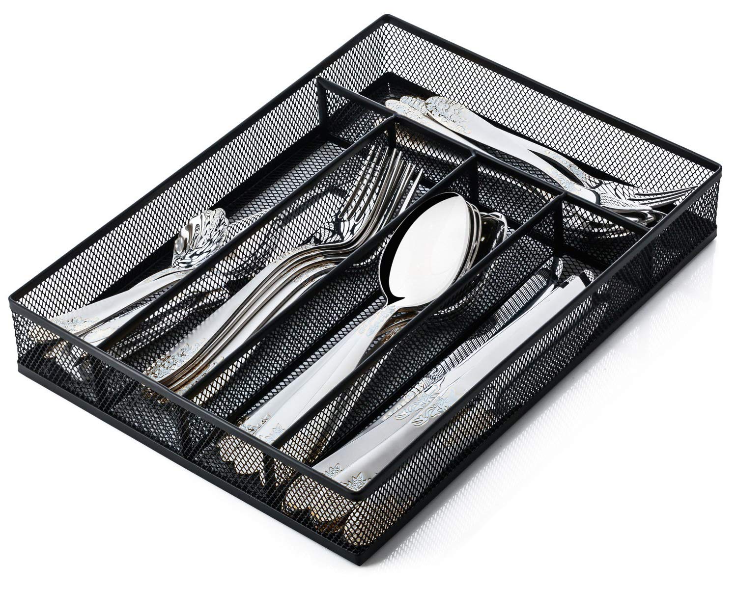 Jane Eyre utensil drawer organizer with mesh for easy cleaning and quick drying