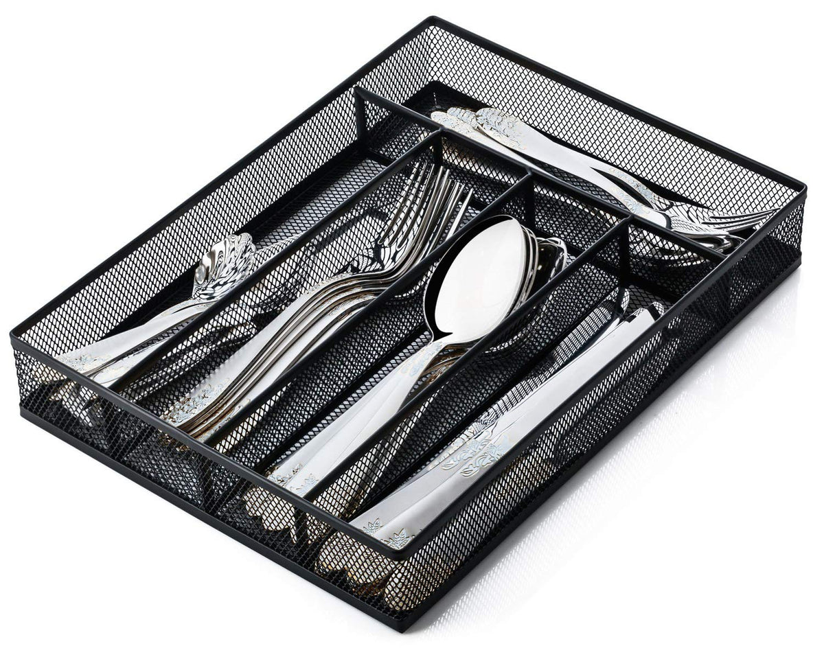 Jane Eyre utensil drawer organizer with mesh for easy cleaning and quick drying