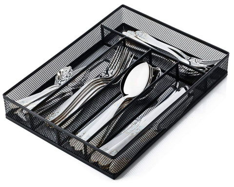 Jane Eyre utensil drawer organizer with mesh for easy cleaning and quick drying
