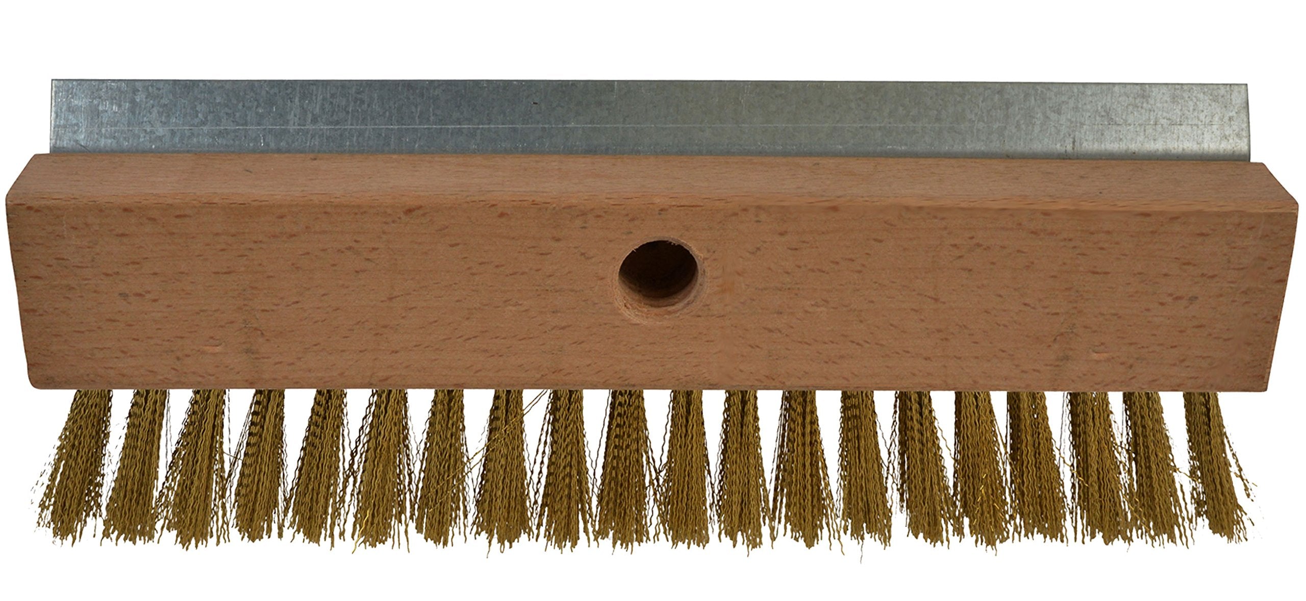 Janico 4004 pizza oven brush bristles clean baked-on residue efficiently.