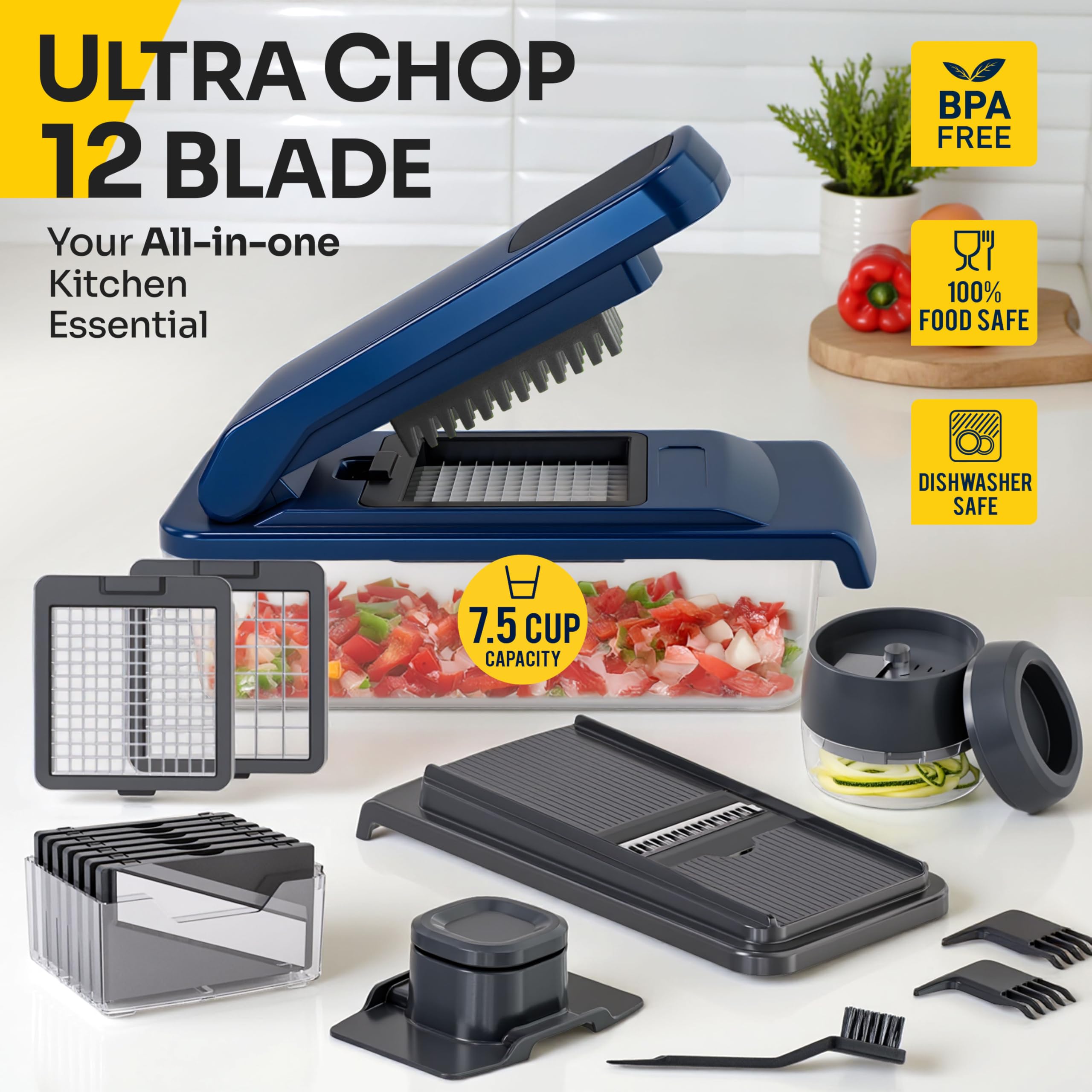 Built-in container simplifies chopping with JANSKA UltraChop.