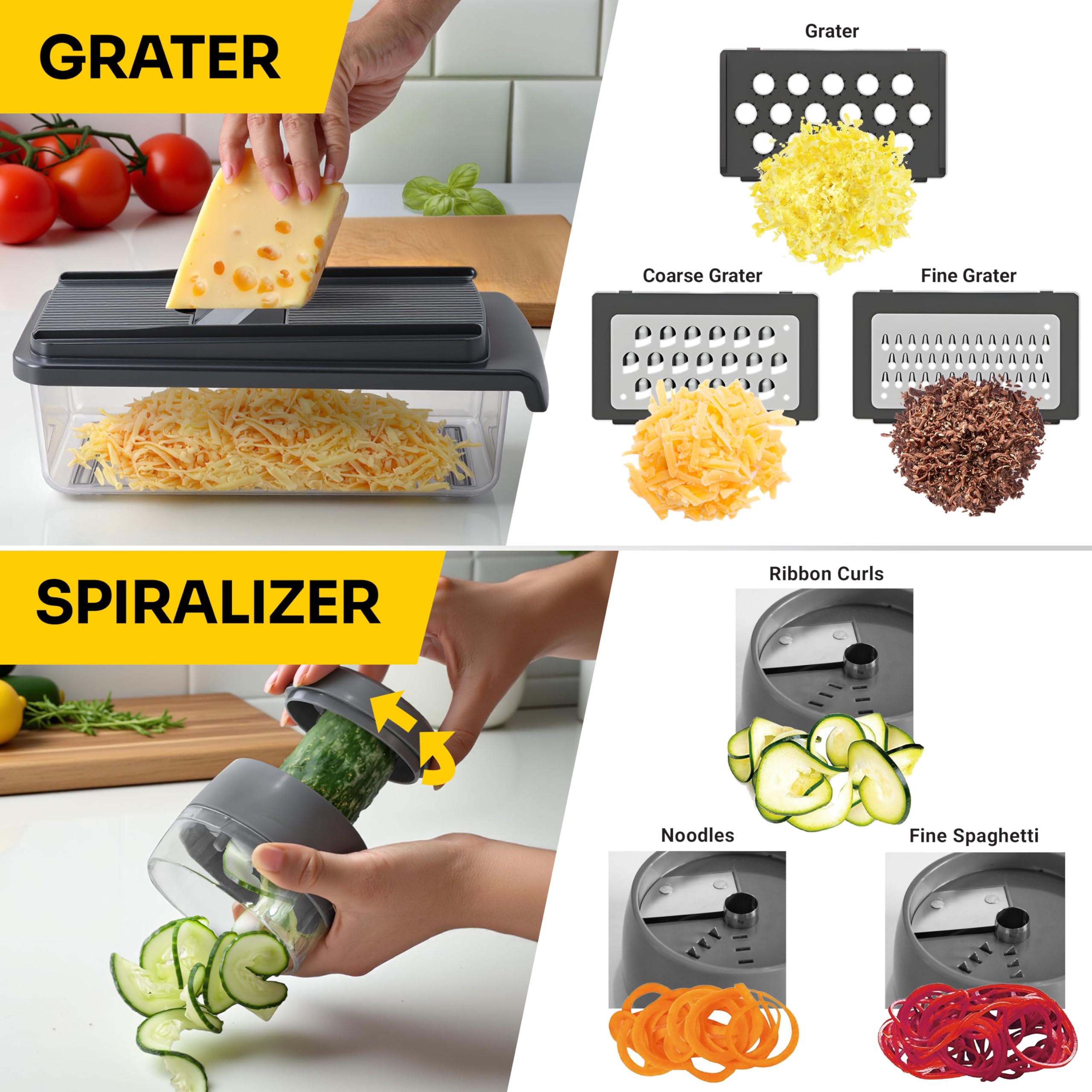 Non-slip base keeps UltraChop stable during quick cuts.