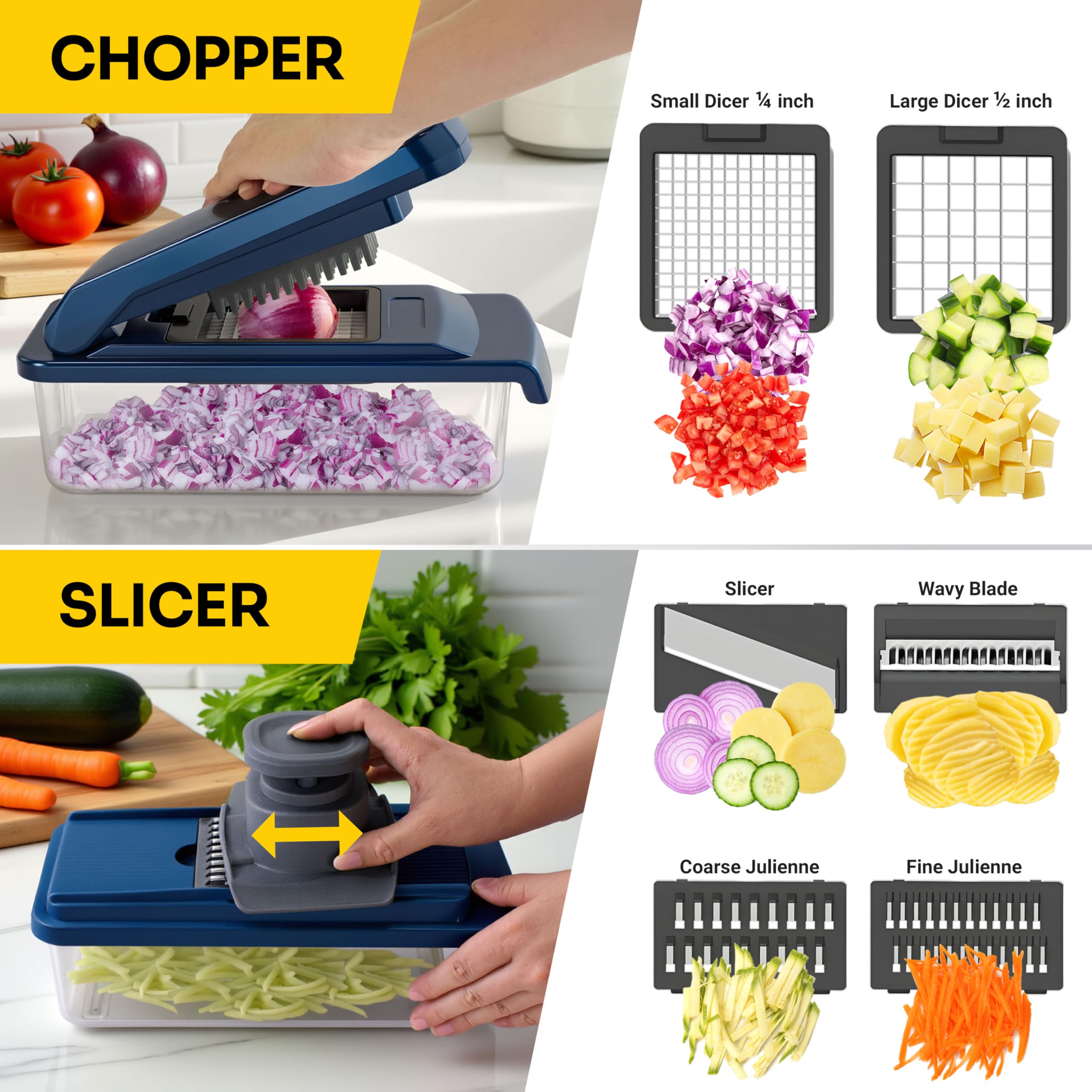 Spiralizer in use for healthy noodles and curls with UltraChop.