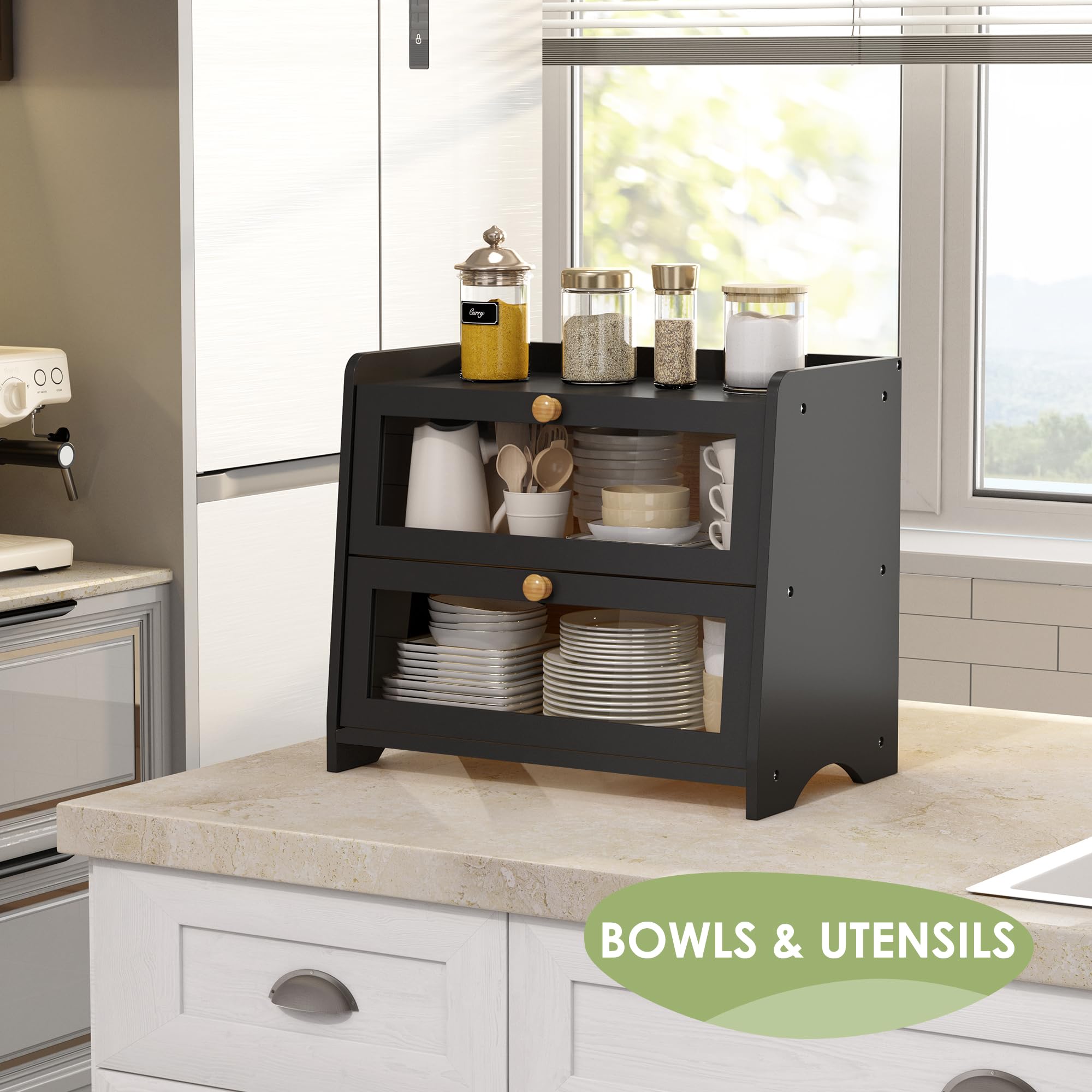 JANSNIMEN black finish complements modern kitchens and rustic setups.