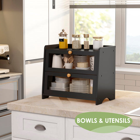 JANSNIMEN black finish complements modern kitchens and rustic setups.