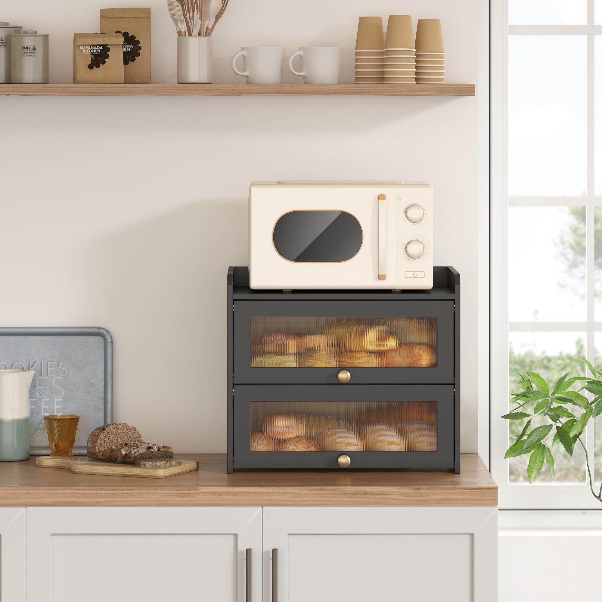JANSNIMEN versatile bread box storage for fruits and bowls.