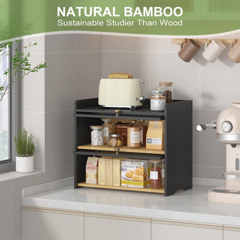 JANSNIMEN natural bamboo finish highlights durable storage.